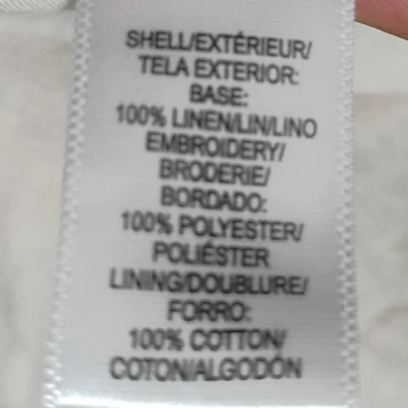 Linen Embroidered Riviera Shorts 12 IKAT Lips 👄 All Over Print - Picture 8 of 12